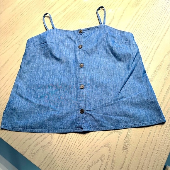 Old Navy Denim Button Down Tank Top Size M - Picture 1 of 6